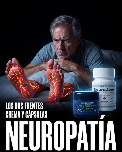 Neuropatía: los dos frentes, crema y cápsulas