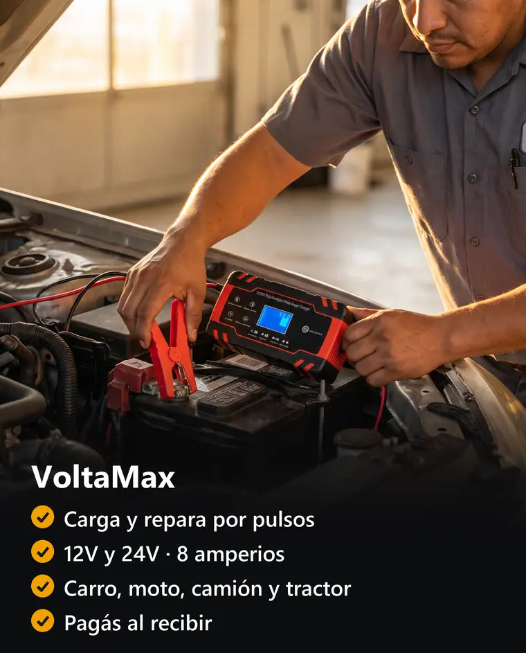 VoltaMax cargador y reparador de baterías 12V/24V