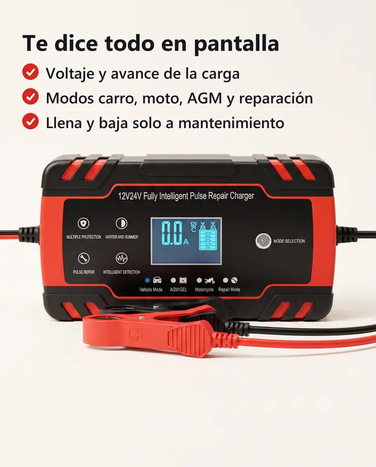 VoltaMax cargador y reparador de baterías 12V/24V